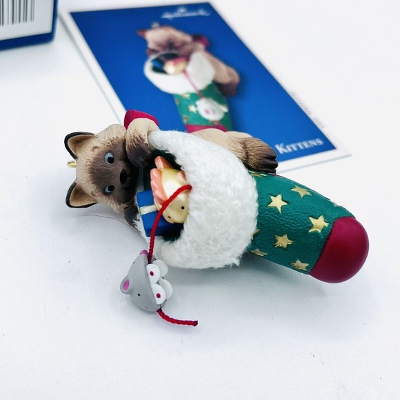 2003 Hallmark Ornament Mischievous Kittens Series Edition #5 Stocking w/ Toys - Picture 2 of 3